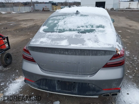 2022 Genesis G70 2.0T with VIN KMTG34TA9NU089716, listed as a IAAI auction lot 41336659 with 29,417 mi miles. Bid and sale history available at carsss.com. Image 16.