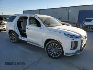2024 Hyundai Palisade Calligraphy z VIN KM8R74GE7RU689189, wystawiony jako Copart lot #46828395 z przebiegiem 24 531 mil mil oraz Szkoda całkowita • Salvage title. Historia ofert i sprzedaży dostępna na DreamBid. Obrazek 4.