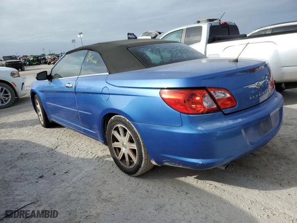 2008 Chrysler Sebring Limited with VIN 1C3LC65M18N185438, listed as a Copart auction lot 76311674 with 0 mi miles and Non Repairable. Bid and sale history available at carsss.com. Image 2.