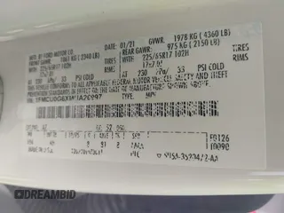 2021 Ford Escape SE с VIN 1FMCU0G6XMUA26997, выставлен на аукционе IAAI как лот 42163518 с пробегом 107 714 миль миль и . История ставок и продаж доступна на DreamBid. Изображение 9.