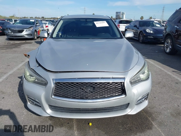 2014 Infiniti Q50 Sport with VIN JN1BV7AP9EM674097, listed as a IAAI auction lot 41741697 with 105,797 mi miles and . Bid and sale history available at DreamBid. Image 12.