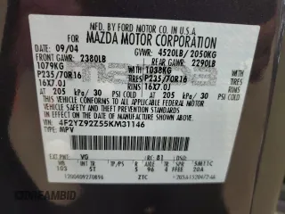 2005 Mazda Tribute i with VIN 4F2YZ92Z55KM31146, listed as a Copart auction lot 42934565 with 81,657 mi miles and Non Repairable. Bid and sale history available at carsss.com. Image 14.