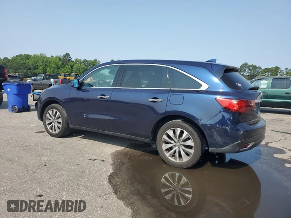 2014 Acura MDX Technology with VIN 5FRYD3H4XEB005620, listed as a Copart auction lot 57962935 with 229,452 mi miles and Salvage title. Bid and sale history available at DreamBid. Image 2.