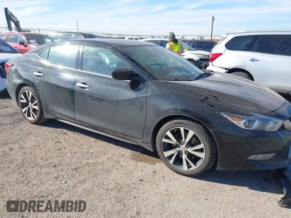 2017 Nissan Maxima SV with VIN 1N4AA6AP2HC418270, listed as a IAAI auction lot 41305536 with 158,298 mi miles. Bid and sale history available at carsss.com. Image 1.