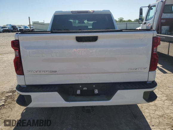 2024 Chevrolet Silverado 1500 Custom with VIN 3GCPABEK5RG222754, listed as a Copart auction lot 53932094 with 4,307 mi miles and Salvage Title. Bid and sale history available at DreamBid. Image 6.