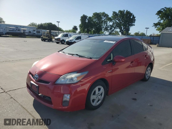 2010 Toyota Prius II with VIN JTDKN3DU1A5015667, listed as a Copart auction lot 53992775 with 233,043 mi miles and Salvage Title. Bid and sale history available at DreamBid. Image 1.