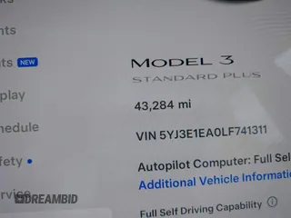2020 Tesla Model 3 Standard Range Plus with VIN 5YJ3E1EA0LF741311, listed as a IAAI auction lot 41581931 with 43,284 mi miles. Bid and sale history available at carsss.com. Image 15.