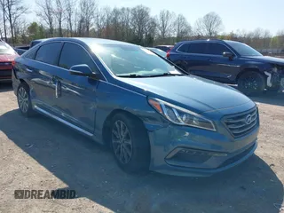 2016 Hyundai Sonata Sport with VIN 5NPE34AF0GH431703, listed as a IAAI auction lot 41930465 with 126,586 mi miles and . Bid and sale history available at carsss.com. Image 1.