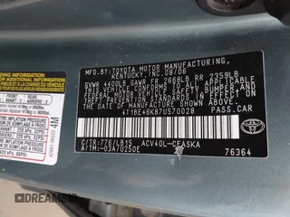 2007 Toyota Camry CE with VIN 4T1BE46K87U570028, listed as a IAAI auction lot 41971321 with 176,760 mi miles and . Bid and sale history available at DreamBid. Image 9.