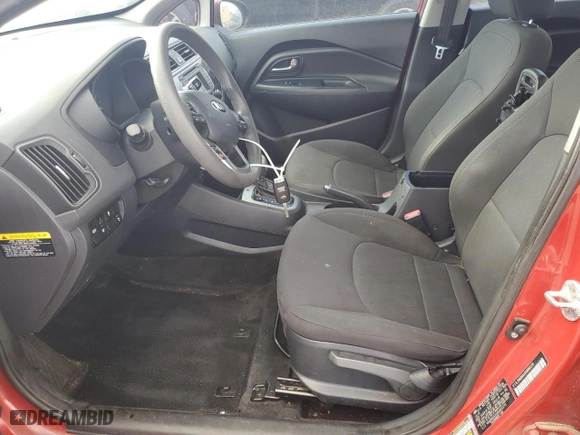 2016 Kia Rio EX with VIN KNADN4A35G6665273, listed as a Copart auction lot 50801545 with 0 mi miles and Salvage Title. Bid and sale history available at carsss.com. Image 7.