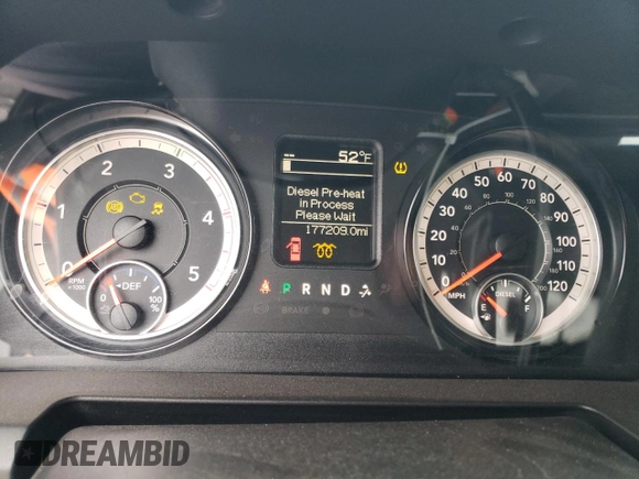 2018 Ram 2500 Big Horn with VIN 3C6UR5DL9JG202400, listed as a Copart auction lot 42352625 with 177,209 mi miles and Salvage Title. Bid and sale history available at carsss.com. Image 9.