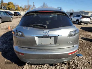 2006 Infiniti FX35 with VIN JNRAS08W96X210684, listed as a Copart auction lot 80438524 with 124,929 mi miles and Salvage Title. Bid and sale history available at carsss.com. Image 6.