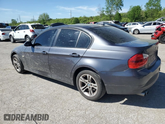 2008 BMW 3 Series 328xi with VIN WBAVC73508KP38875, listed as a Copart auction lot 51385494 with 119,266 mi miles and Salvage Title. Bid and sale history available at carsss.com. Image 2.