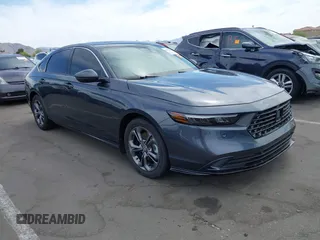 2024 Honda Accord EX-L с VIN 1HGCY2F65RA083446, выставлен на аукционе IAAI как лот 42374520 с пробегом 4 364 миль миль и . История ставок и продаж доступна на DreamBid. Изображение 1.