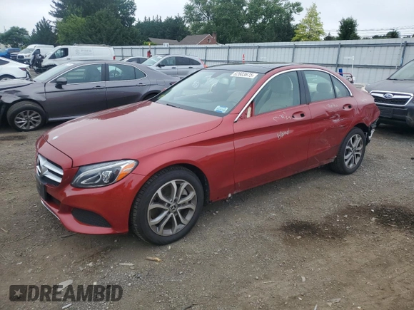 2017 Mercedes-Benz C 300 with VIN 55SWF4KB3HU224146, listed as a Copart auction lot 62603675 with 49,317 mi miles and Salvage title. Bid and sale history available at DreamBid. Image 1.