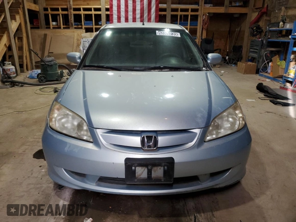 2005 Honda Civic with VIN JHMES96605S001434, listed as a Copart auction lot 42352735 with 189,440 mi miles and Clean Title. Bid and sale history available at DreamBid. Image 5.