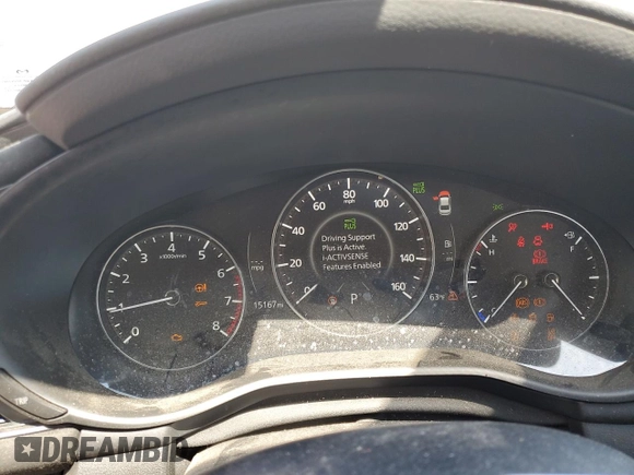 2024 Mazda 3 Carbon Edition with VIN 3MZBPBXYXRM403017, listed as a Copart auction lot 51104355 with 15,167 mi miles and Clean title. Bid and sale history available at DreamBid. Image 9.