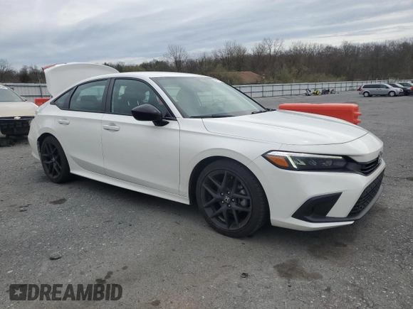 2022 Honda Civic Sedan Sport with VIN 2HGFE2F55NH584751, listed as a Copart auction lot 51897275 with 21,828 mi miles and Salvage Title. Bid and sale history available at carsss.com. Image 4.
