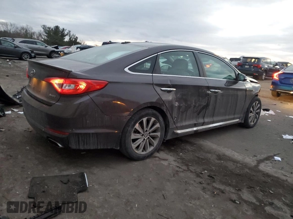 2017 Hyundai Sonata Sport with VIN 5NPE34AF4HH453107, listed as a Copart auction lot 88960945 with 82,082 mi miles and Salvage Title. Bid and sale history available at DreamBid. Image 3.