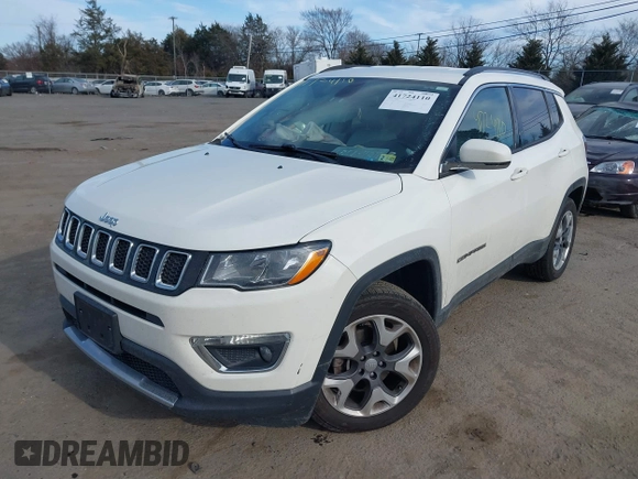 2020 Jeep Compass Limited with VIN 3C4NJDCB8LT127027, listed as a IAAI auction lot 41724110 with 94,896 mi miles and . Bid and sale history available at DreamBid. Image 17.