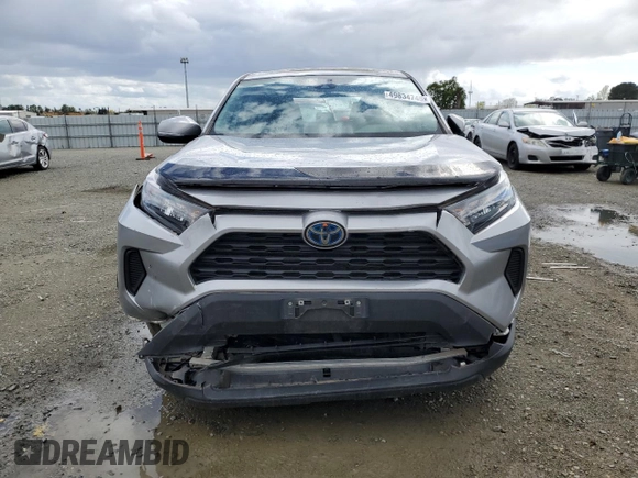 2021 Toyota RAV4 Hybrid LE with VIN 4T3MWRFV8MU020439, listed as a Copart auction lot 49834745 with 21,060 mi miles and Salvage Title. Bid and sale history available at carsss.com. Image 5.
