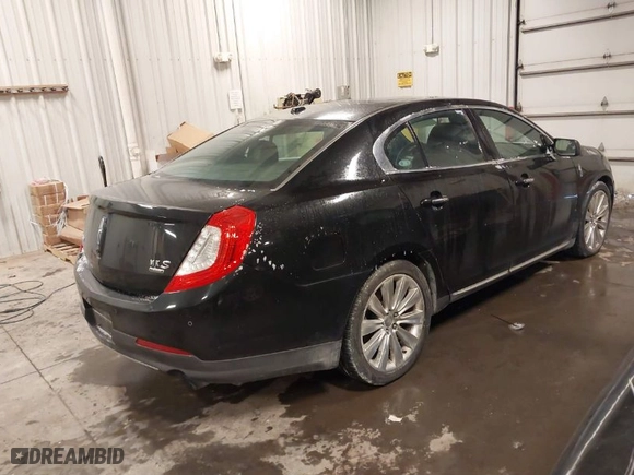 2013 Lincoln MKS EcoBoost with VIN 1LNHL9FT1DG614189, listed as a IAAI auction lot 41549635 with 180043 miles. Bid and sale history available at carsss.com. Image 4.