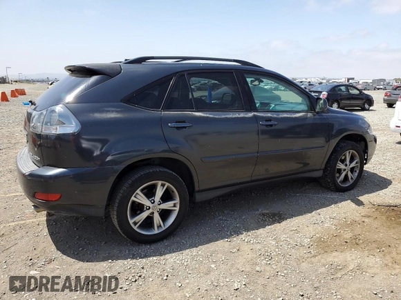 2006 Lexus RX 400h z VIN JTJHW31U660010493, wystawiony jako Copart lot #57173105 z przebiegiem 198 260 mil mil oraz Czysty tytuł • Clean title. Historia ofert i sprzedaży dostępna na DreamBid. Obrazek 3.