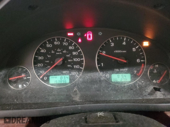 2004 Subaru Legacy Sedan (Natl) L with VIN 4S3BE625546206519, listed as a Copart auction lot 44302505 with 153,896 mi miles and Salvage Title. Bid and sale history available at carsss.com. Image 9.