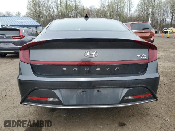 2023 Hyundai Sonata Hybrid Blue with VIN KMHL24JJ1PA067230, listed as a Copart auction lot 54816005 with 23,925 mi miles and Salvage Title. Bid and sale history available at carsss.com. Image 6.