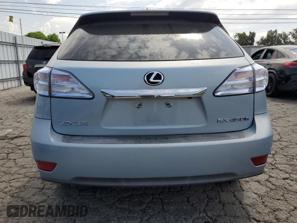 2010 Lexus RX 450h with VIN JTJBC1BA6A2401048, listed as a Copart auction lot 65098785 with 187,949 mi miles and Clean title. Bid and sale history available at DreamBid. Image 6.