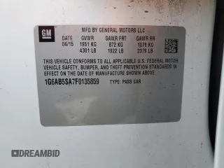 2015 Cadillac ATS Luxury RWD z VIN 1G6AB5SA7F0135859, wystawiony jako Copart lot #48192085 z przebiegiem 42 077 mil mil oraz Szkoda całkowita • Salvage title. Historia ofert i sprzedaży dostępna na DreamBid. Obrazek 12.