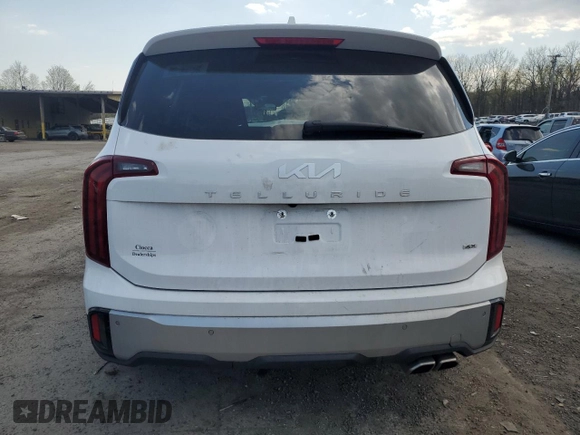 2023 Kia Telluride S with VIN 5XYP6DGC0PG384872, listed as a Copart auction lot 54167555 with 20,324 mi miles and Salvage title. Bid and sale history available at DreamBid. Image 6.