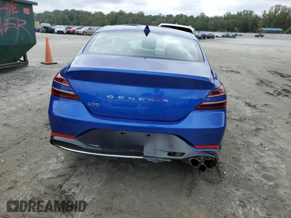 2022 Genesis G70 2.0T with VIN KMTG34TA1NU093128, listed as a Copart auction lot 72120864 with 37,054 mi miles and Salvage Title. Bid and sale history available at DreamBid. Image 6.