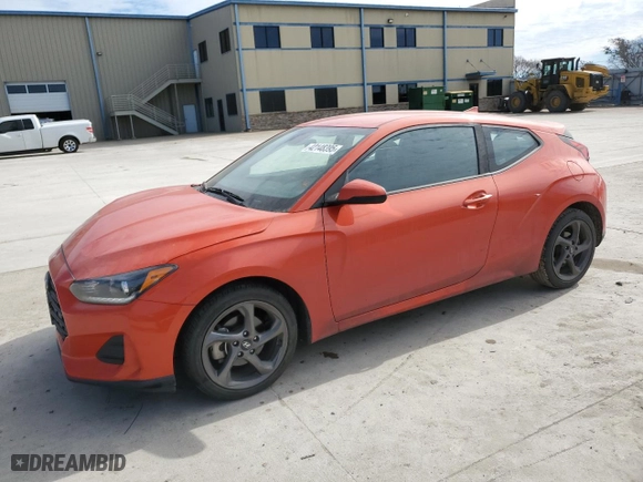2019 Hyundai Veloster 2.0 Premium with VIN KMHTG6AF9KU014727, listed as a Copart auction lot 42148395 with 45,340 mi miles and Salvage Title. Bid and sale history available at carsss.com. Image 1.