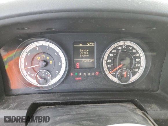 2013 Ram 1500 Express with VIN 3C6JR6AT8DG545992, listed as a Copart auction lot 43581895 with 109,461 mi miles and Salvage title. Bid and sale history available at DreamBid. Image 9.