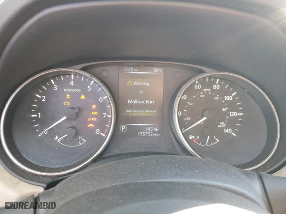 2017 Nissan Rogue SV with VIN KNMAT2MT2HP579264, listed as a Copart auction lot 45602145 with 175752 miles and Salvage Title. Bid and sale history available at carsss.com. Image 9.