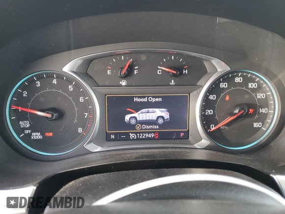 2020 Chevrolet Traverse LT with VIN 1GNERHKW6LJ134108, listed as a Copart auction lot 58661185 with 122,949 mi miles and Salvage title. Bid and sale history available at DreamBid. Image 9.