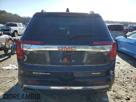 2021 GMC Acadia Denali with VIN 1GKKNXLS9MZ223742, listed as a Copart auction lot 44732335 with 54,007 mi miles and Salvage title. Bid and sale history available at DreamBid. Image 6.