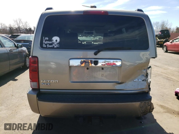 2007 Dodge Nitro SLT with VIN 1D8GU58K97W673383, listed as a Copart auction lot 48637315 with 127,608 mi miles and Salvage Title. Bid and sale history available at carsss.com. Image 6.