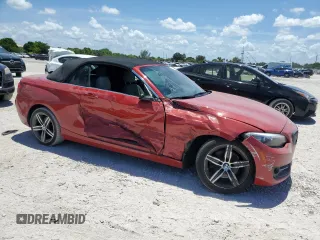 2017 BMW 2 Series 230i with VIN WBA2K9C52HV647199, listed as a Copart auction lot 61074605 with 53,876 mi miles and Salvage title. Bid and sale history available at DreamBid. Image 4.