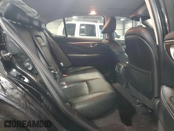 2014 Infiniti Q50 Premium with VIN JN1BV7AR1EM705764, listed as a Copart auction lot 50555595 with 105,626 mi miles and Salvage Title. Bid and sale history available at DreamBid. Image 11.