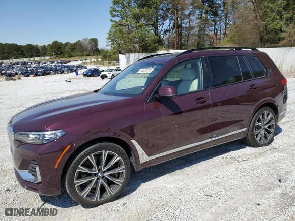 2022 BMW X7 xDrive40i with VIN 5UXCW2C02N9K87183, listed as a Copart auction lot 50326275 with 164,280 mi miles and Clean Title. Bid and sale history available at carsss.com. Image 1.