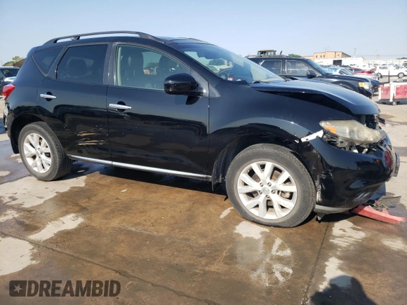 2013 Nissan Murano SL with VIN JN8AZ1MU6DW201129, listed as a Copart auction lot 61658894 with 217,210 mi miles and Salvage Title. Bid and sale history available at carsss.com. Image 4.