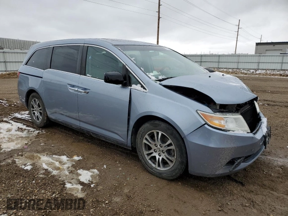 2013 Honda Odyssey EX-L with VIN 5FNRL5H61DB026098, listed as a Copart auction lot 51794625 with 124,471 mi miles and Salvage Title. Bid and sale history available at carsss.com. Image 4.