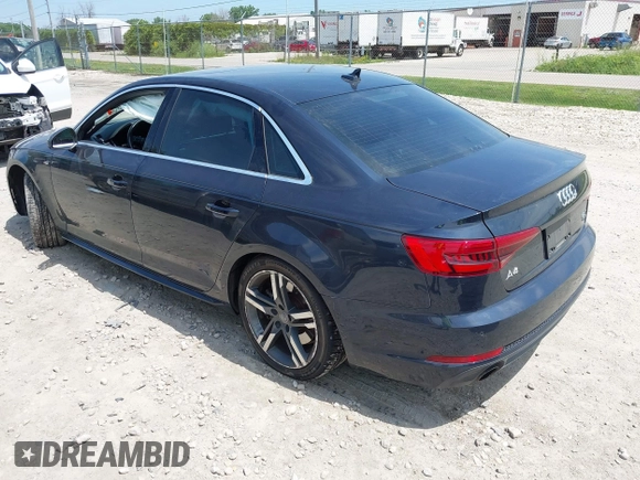 2017 Audi A4 with VIN WAUFNBF41HA048644, listed as a IAAI auction lot 42712473 with 140,593 mi miles and . Bid and sale history available at DreamBid. Image 3.