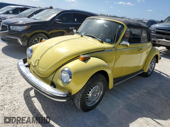1979 Volkswagen Beetle with VIN 1592027887, listed as a Copart auction lot 77091064 with 19,097 mi miles and Salvage Title. Bid and sale history available at DreamBid. Image 1.