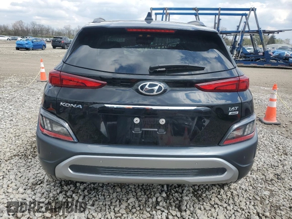 2022 Hyundai Kona Limited with VIN KM8K5CA32NU844461, listed as a Copart auction lot 52772795 with 18,251 mi miles and Salvage Title. Bid and sale history available at DreamBid. Image 6.