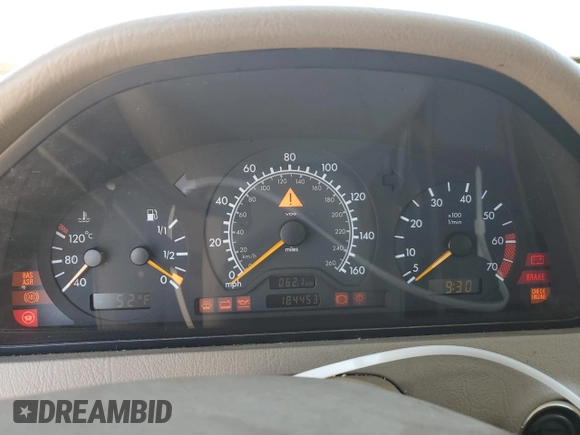 1999 Mercedes-Benz C 230/260/280/320 with VIN WDBHA24GXXA705698, listed as a Copart auction lot 54093535 with 184,453 mi miles and Clean Title. Bid and sale history available at carsss.com. Image 9.
