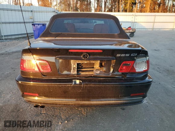 2001 BMW 3 Series 325Ci with VIN WBABS33461JY41462, listed as a Copart auction lot 84699544 with 234,612 mi miles and Salvage Title. Bid and sale history available at carsss.com. Image 6.