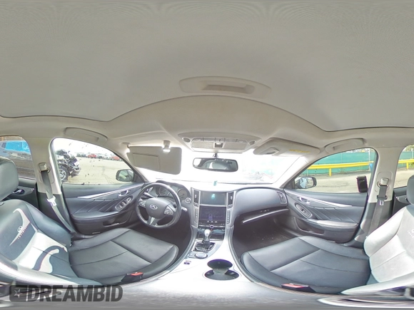 2014 Infiniti Q50 Premium with VIN JN1BV7AP3EM691249, listed as a Copart auction lot 59920285 with 168,208 mi miles and Salvage title. Bid and sale history available at DreamBid. Image 14.